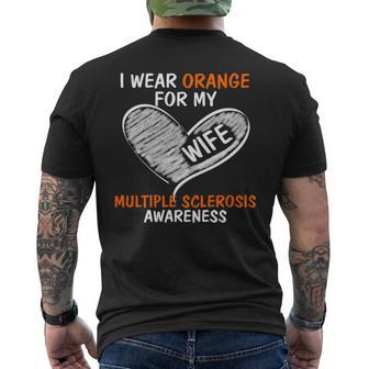 I Wear Orange For My Wife Ms Awareness V3 Mens Back Print T-shirt - Thegiftio
