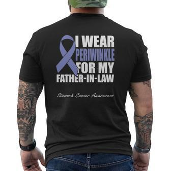 I Wear Periwinkle For My Father In Law Stomach Cancer Mens Back Print T-shirt | Mazezy
