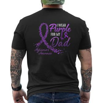 I Wear Purple For Dad Mens Back Print T-shirt | Mazezy