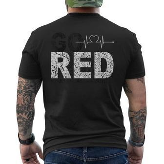 Wear Red Day Go Red Saying Heart Disease Awareness Men's T-shirt Back Print - Monsterry UK