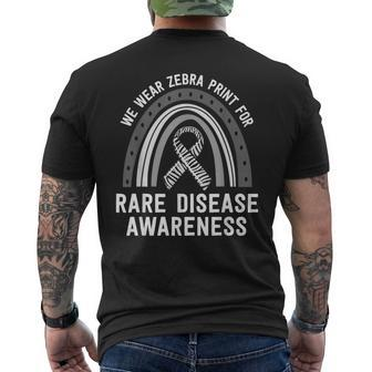 We Wear Zebra Print Rare Disease Awareness Eds Family Group Men's T-shirt Back Print | Mazezy DE