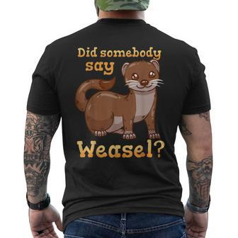 Weasel Weasel Lover Men's T-shirt Back Print - Monsterry DE