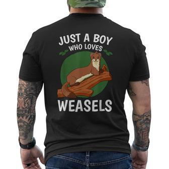 Weasel Lover Zookeeper Boy Veterinarian Breeder Zoologist Men's T-shirt Back Print - Monsterry UK