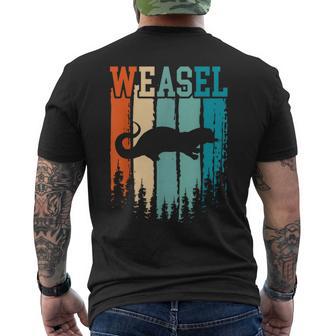 Weasel Retro Vintage Men's T-shirt Back Print - Monsterry AU