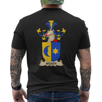 Weber Coat Of Arms Family Crest Men's T-shirt Back Print - Monsterry