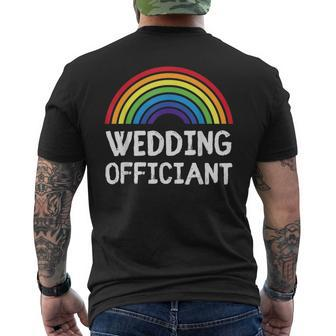 Wedding Officiant Lgbt Lesbian Gay Wedding Marriage Ceremony Men's T-shirt Back Print - Monsterry