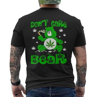 Weed Bear Herb Bear Don't Care Bear Marijuana Cannabis Men's T-shirt Back Print - Monsterry UK