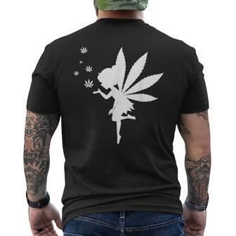 Weed Fairy Marijuana Fantasy Leaf Stoner Pot Smoker Cannabis Men's T-shirt Back Print - Monsterry DE
