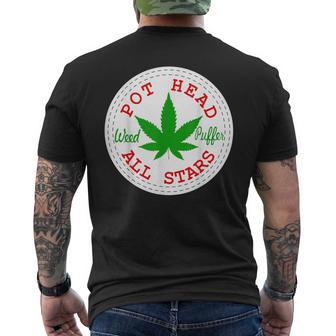 Weed Puller Pot Head All Stars Men's T-shirt Back Print - Monsterry DE