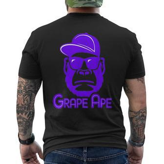 Weed Strains Grape Ape 420 Cannabis Culture Men's T-shirt Back Print - Monsterry UK