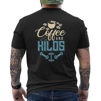 Weightlifting Coffee And Kilos Fitness Weightlifter Mens Back Print T-shirt | Mazezy CA