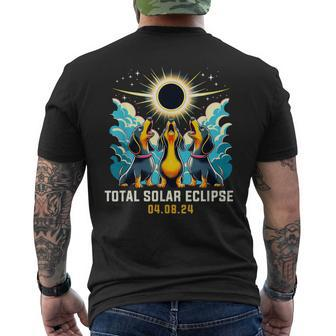 Weiner Dachshund Dog Howling At Solar Eclipse Men's T-shirt Back Print - Thegiftio UK