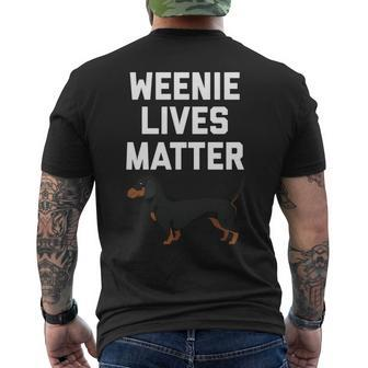 Weiner Dog Dachshund Weenie Lives Matter Mens Back Print T-shirt - Thegiftio UK