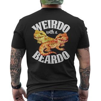 Weirdo And Beardo Bearded Dragon Lover Apparel Men's T-shirt Back Print - Monsterry DE