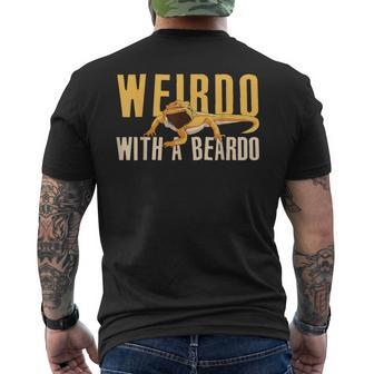 Weirdo With A Beardo Bearded Dragon Men's T-shirt Back Print - Monsterry