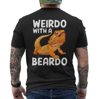 Weirdo With A Beardo Bearded Dragon Pet Owner Men's T-shirt Back Print - Monsterry DE