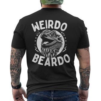 Weirdo With A Beardo Vintage Bearded Dragon Men's T-shirt Back Print - Monsterry DE