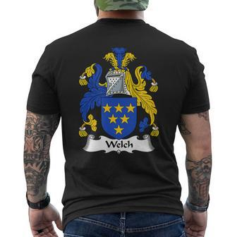 Welch Coat Of Arms Family Crest Mens Back Print T-shirt - Thegiftio UK