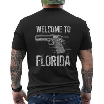 Welcome To Florida The Gunshine State Mens Back Print T-shirt - Thegiftio UK