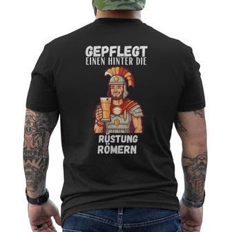 Well-Cared For Eine Hinter Die Armour Romen Party Son Slogan T-Shirt mit Rückendruck - Geschenkecke