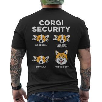 Welsh Corgi Security Animal Pet Dog Lover Owner Men's T-shirt Back Print - Monsterry