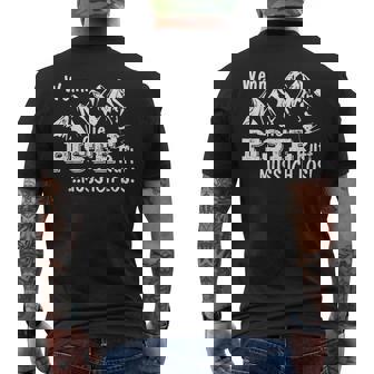 Wenn Die Piste Ruft German Language T-Shirt mit Rückendruck - Seseable