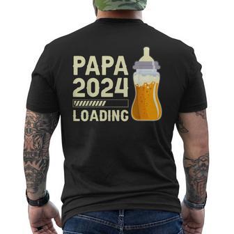 'Werdender Papa Zututkunft Papa Papa 2024 Loading' T-Shirt mit Rückendruck - Geschenkecke