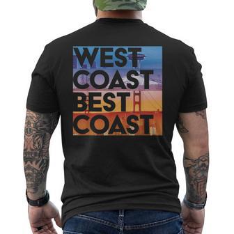 West Coast Best Coast SeaPoSfLa Graphic Men's T-shirt Back Print - Monsterry UK