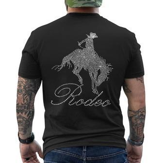 Western Cowgirl Bling Rhinestone Country Cowboy Riding Horse Men's T-shirt Back Print - Monsterry DE