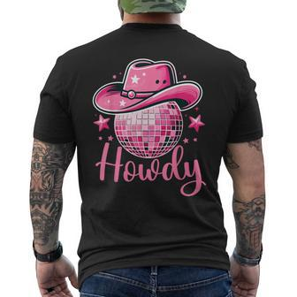 Western Cowgirl Rodeo Disco Retro Bachelorette Party Men's T-shirt Back Print - Monsterry DE