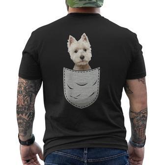 Westie Highland Terrier Pocket For Dog Owner T-Shirt mit Rückendruck - Geschenkecke