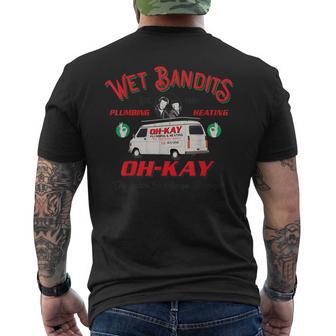 Wet 90S Bandits Plumbing Vintage And Heating Men's T-shirt Back Print - Monsterry DE