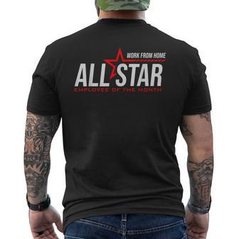 Wfh Work From Home All Star Allstar Employee Of The Month Men's T-shirt Back Print - Monsterry