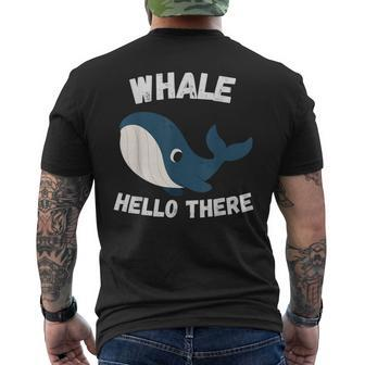 Whale Hello There Whale Colleagues Hello Men's T-shirt Back Print | Mazezy