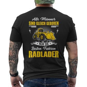 Wheel Loader Slogan Digger Loader Wheel Loader Excavator T-Shirt mit Rückendruck - Seseable