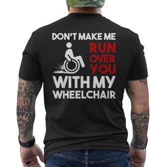 Wheelchair Handicapped Ampu Disabled Veteran Mens Back Print T-shirt - Thegiftio