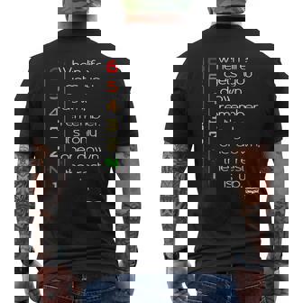 When Life Gets You Down Motorcycle Motorbike Gears On Back Men's T-shirt Back Print | Seseable UK
