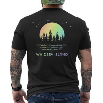 Whidbey Island Washington Sunset Nature Men's T-shirt Back Print - Monsterry DE