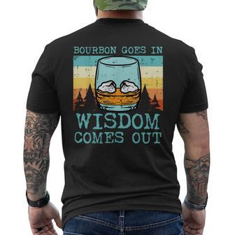 Whiskey Goes In Wisdom Comes Out Fathers Day Dad Men's T-shirt Back Print | Seseable CA
