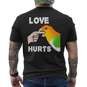White Bellied Caique Parrot Love Hurts Men's T-shirt Back Print - Monsterry DE