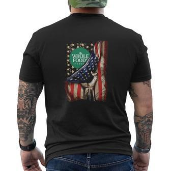 Whole Foods Market Inside American Flag Happy Independence Day Shirtc Mens Back Print T-shirt - Thegiftio UK