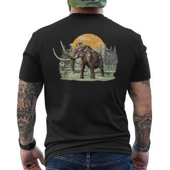Wholly Mammoth Dinosaur Lover Vintage Distressed Boys Men's T-shirt Back Print - Monsterry CA