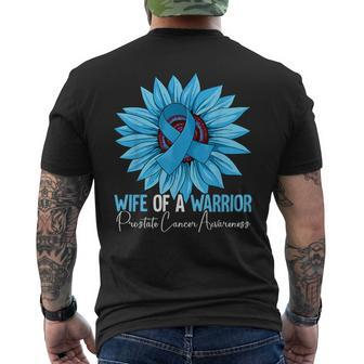 Wife Of A Warrior Prostate Cancer Awareness Men's T-shirt Back Print - Monsterry AU