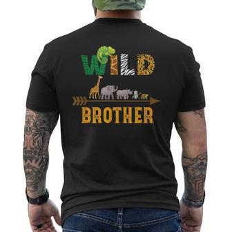 Wild Brother Birthday Zoo Field Trip Squad Matching Family Men's T-shirt Back Print | Mazezy
