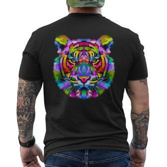 Wild Tiger Cool Tiger Illustration Graphic Men's T-shirt Back Print - Thegiftio UK