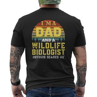 Wildlife Biologist Dad Mens Vintage Mens Back Print T-shirt | Mazezy AU