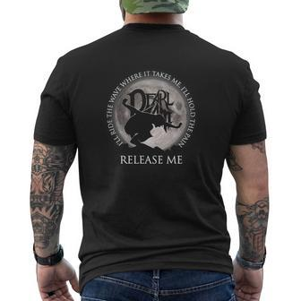 I Will Ride The Wave Where It Takes Me I Will Hold The Pain Release Me Mens Back Print T-shirt - Thegiftio UK