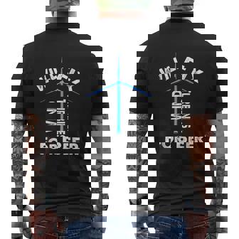 Wind Turbine Technician Will Fix Wind Turbines Beer Mens Back Print T-shirt - Thegiftio