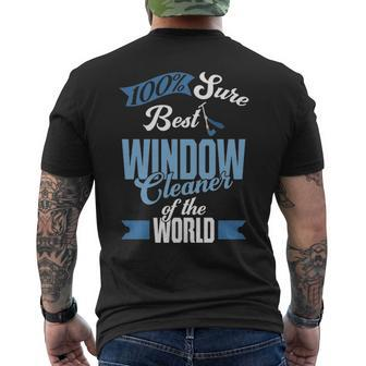 Window Cleaner For Washer Dad Men Husband Men's T-shirt Back Print | Mazezy