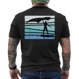 Wing Foil Wing Surfer Surfer Foiler Vintage Retro Men's T-shirt Back Print - Monsterry DE